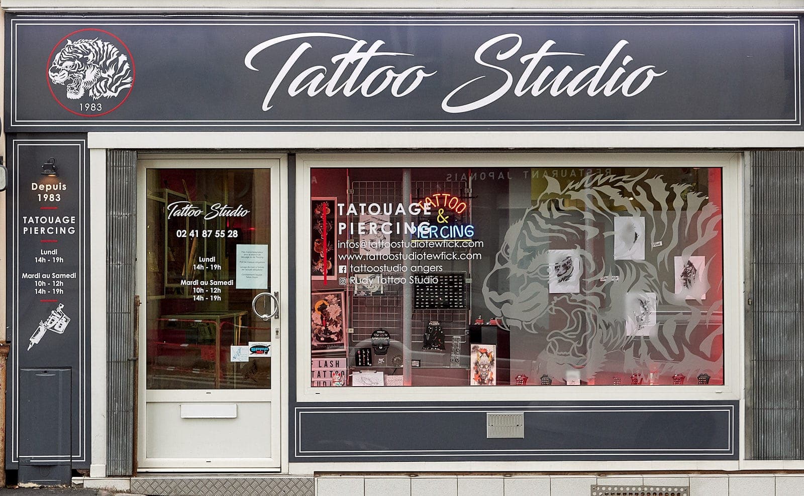 Les locaux du Tattoo Studio Tewfick, rue Jules Guitton à Angers - vue 2