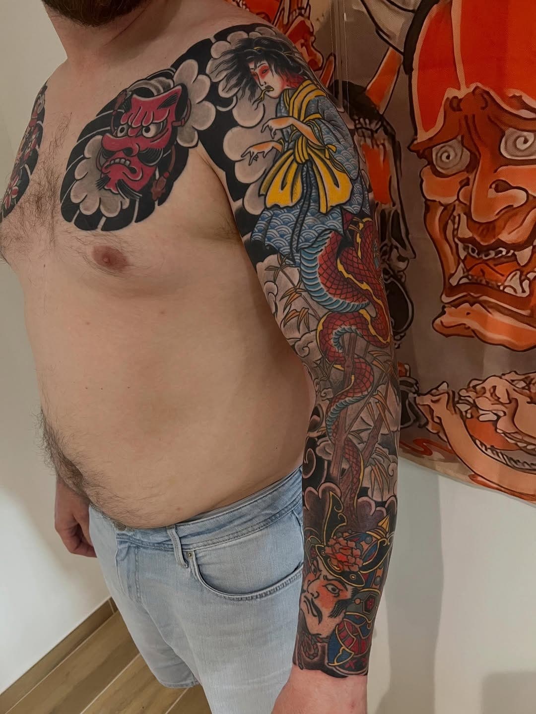 Tatouage réalisé par Arno au Tattoo Studio Tewfick à Angers