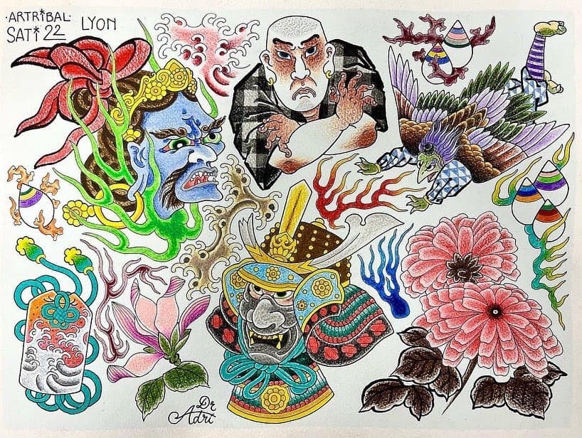 Tatouage réalisé par Adri au Tattoo Studio Tewfick à Angers